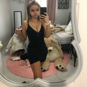 Black tight dress